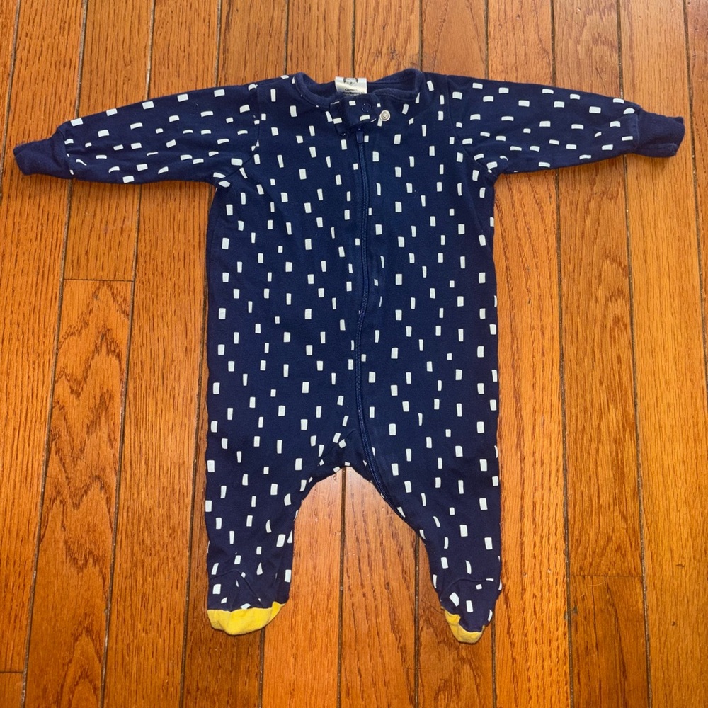Gerber Navy and White Footed One Piece